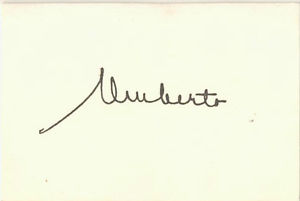Autografo di Re Umberto II