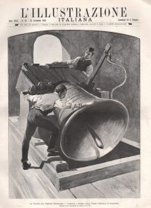 Copertina dell'Illustrazione Italiana. Le campane suonano a festa per la nascita del Principe di Piemonte
