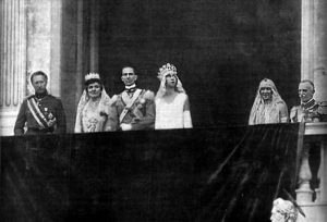 Umberto e Maria José con I Reali d'Italia e del Belgio
